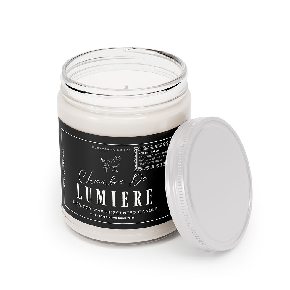 Thumbnail: Chambre De Lumiere, Unscented Soy Candle with White Lid, 9oz