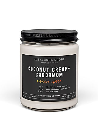 fall scent with coconut and creamy cardamom scent