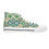Thumbnail: Mediterranean Tile Pattern Women's High-Top Sneakers 🍊💚🌊🌿