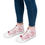 Thumbnail: Pink Rose Chinoiserie Women's High Top Sneakers