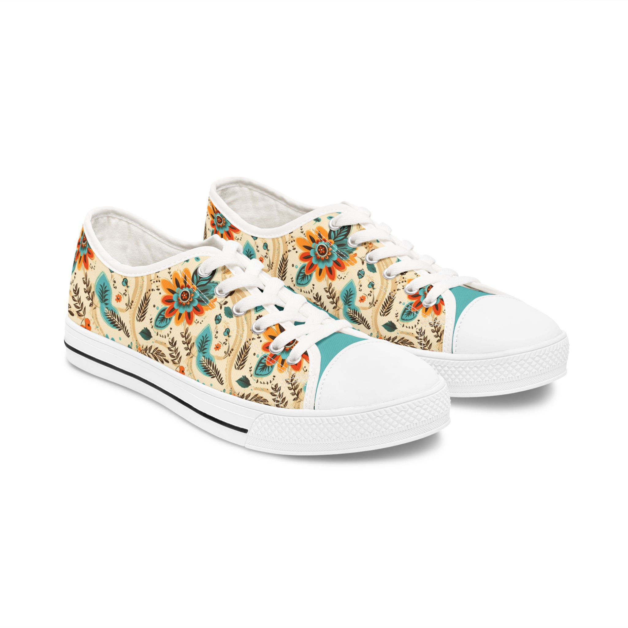 Whimsical Floral Dream Women's Low Top Sneakers