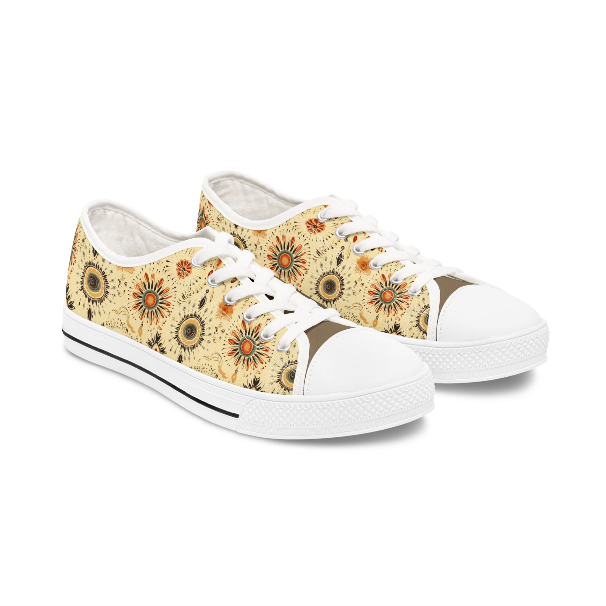 Graphic Floral Essence Women's Low Top Sneakers