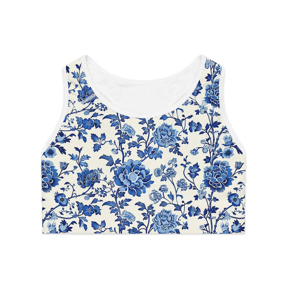 Thumbnail: Azure Petals Sports Bra 