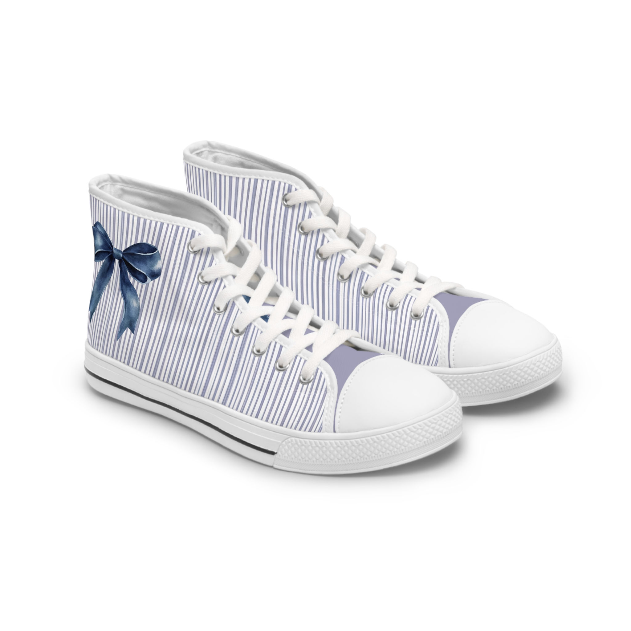 French Purple Chinoiserie Christmas Women's High-Top Sneakers 💜🎄