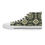Thumbnail: Dark Green Greek Mosaic Floral Print Women's High-Top Sneakers 🌿🌸✨