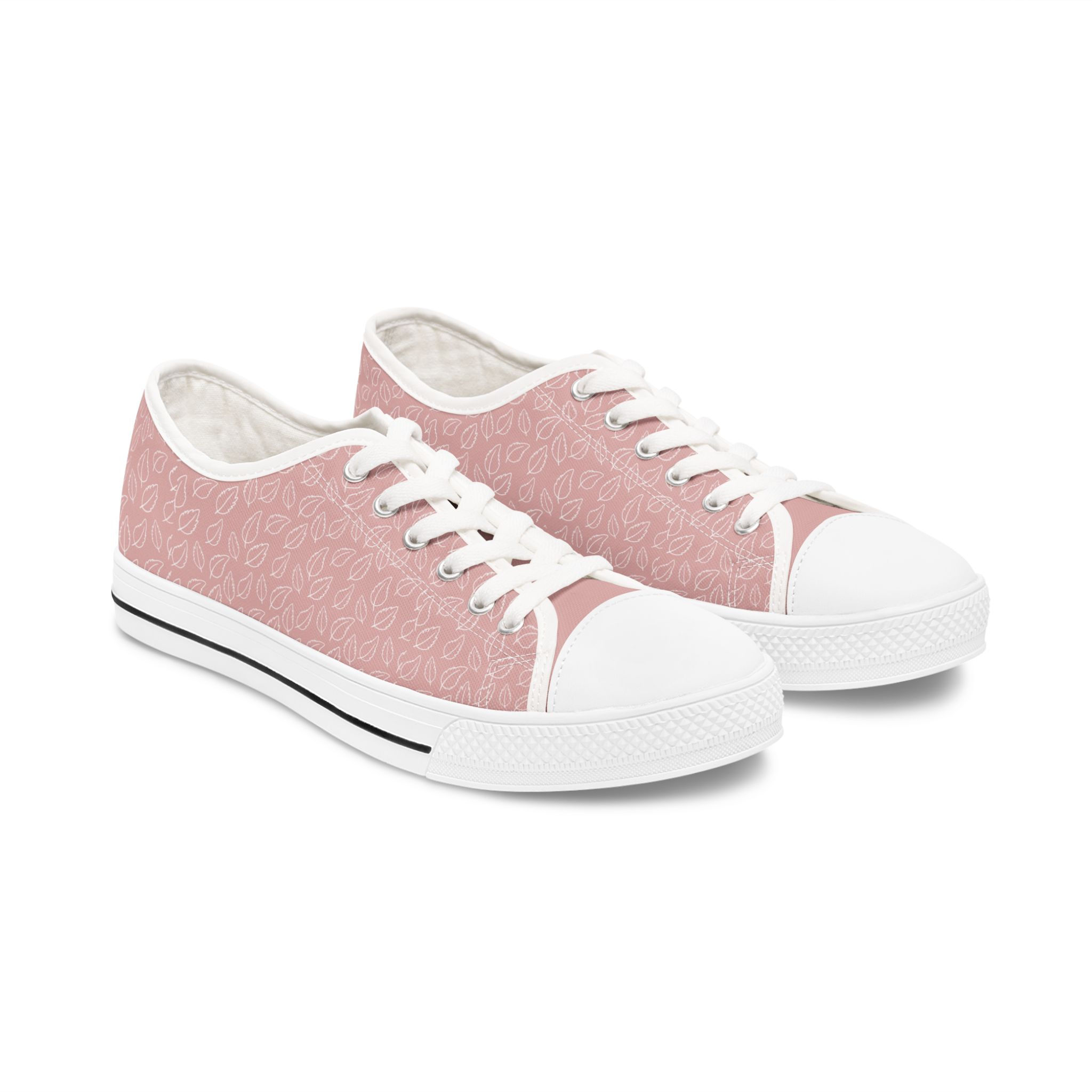 Graphic Leaf Bliss Women's Low Top Sneakers