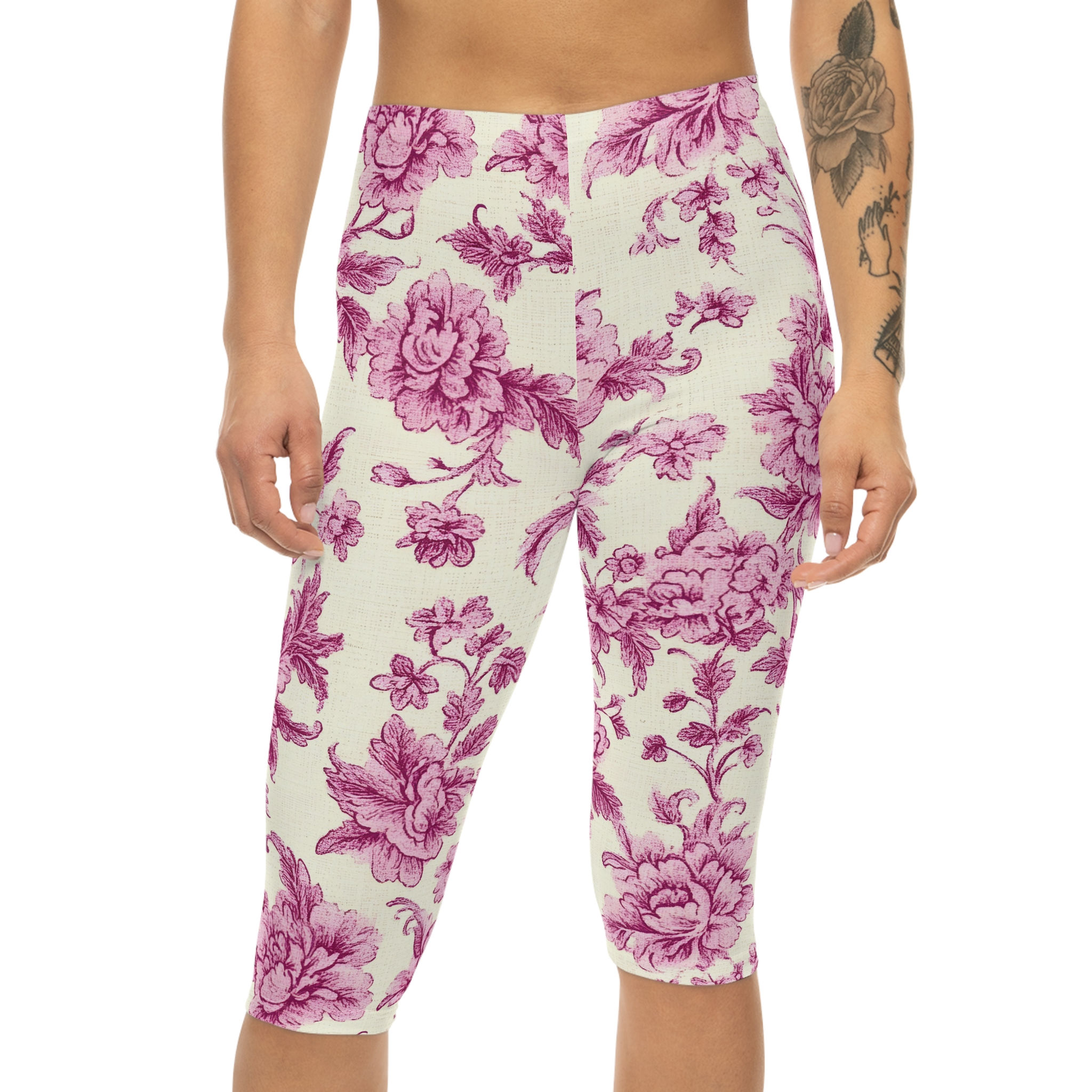 Vintage Bloom Women’s Capri Leggings (AOP)