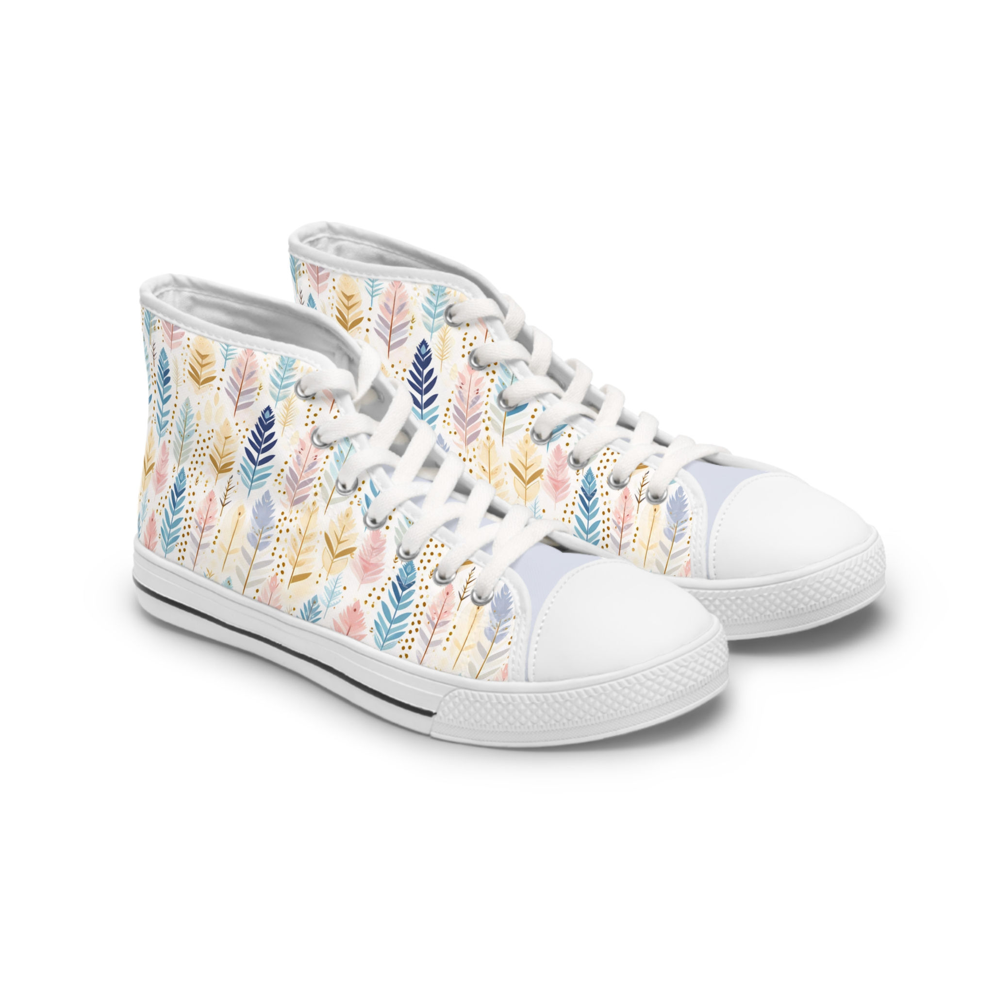 Feathered Graphic Dream Women's High Top Sneakers