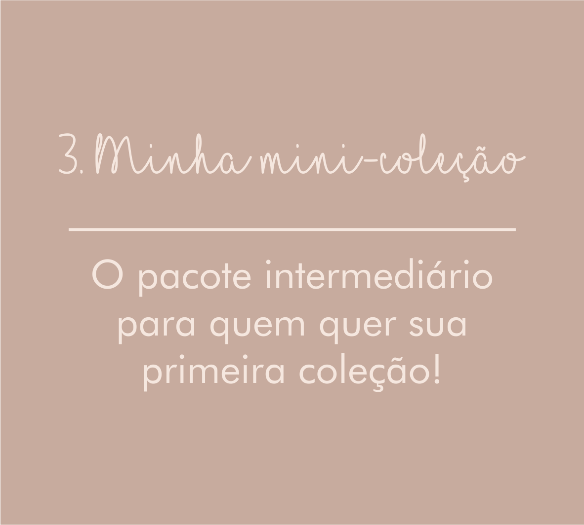 3. Minha mini-coleção