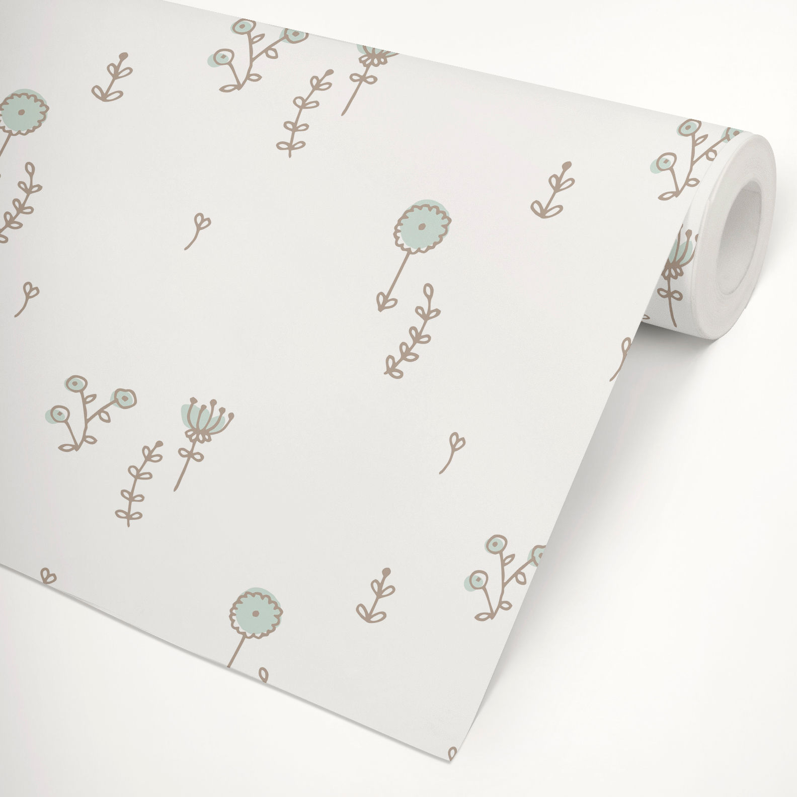 Papel de Parede Florinha menta