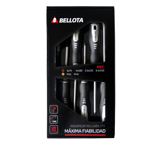 Set profesional de 6 surubelnite electrician Bellota, crom-molibden-vana