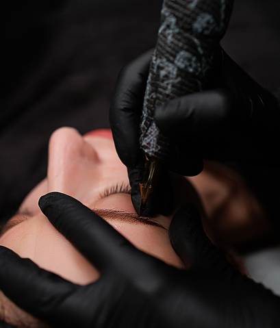 Powder Brows tijdens behandeling