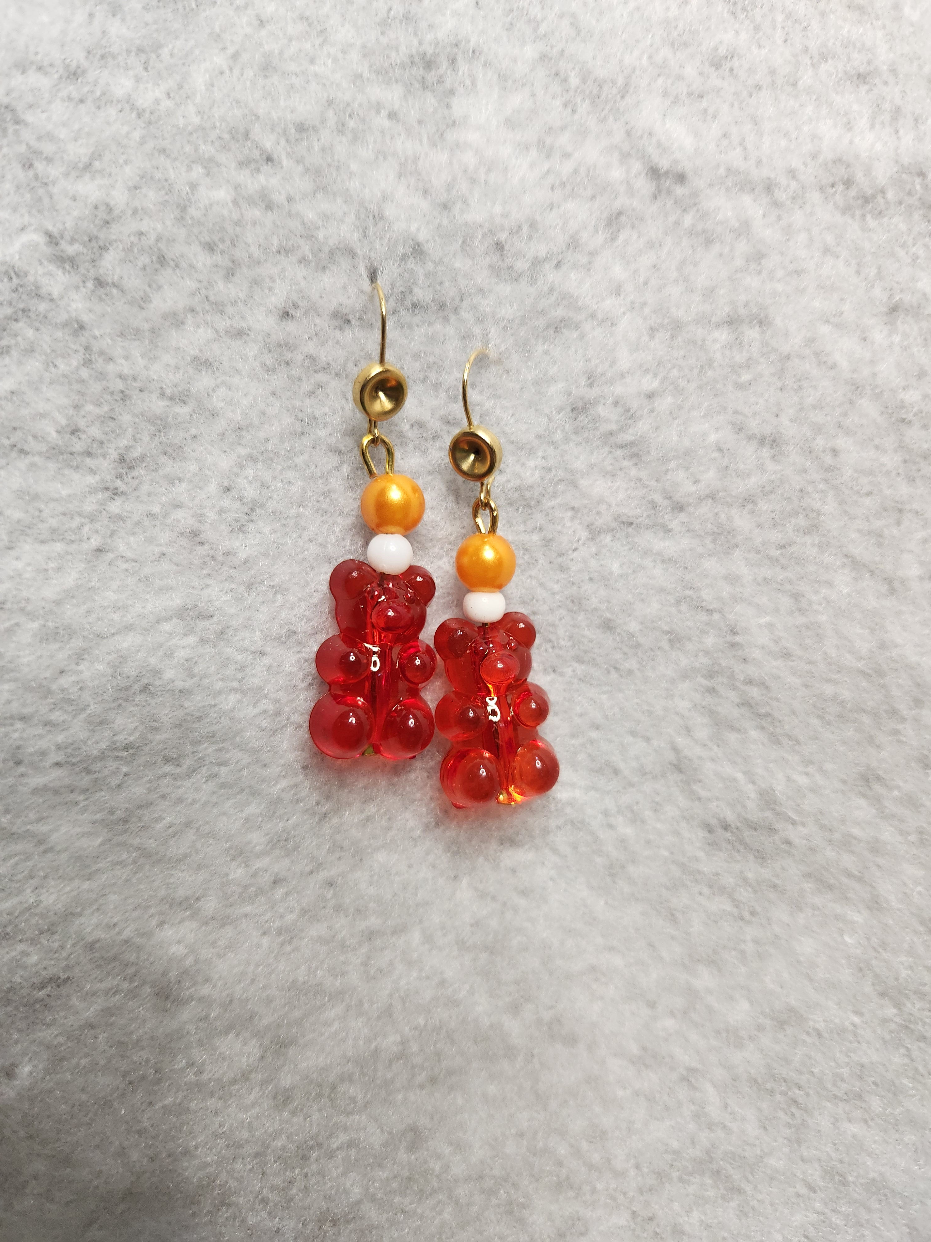 Red Gummy Bear Earrings