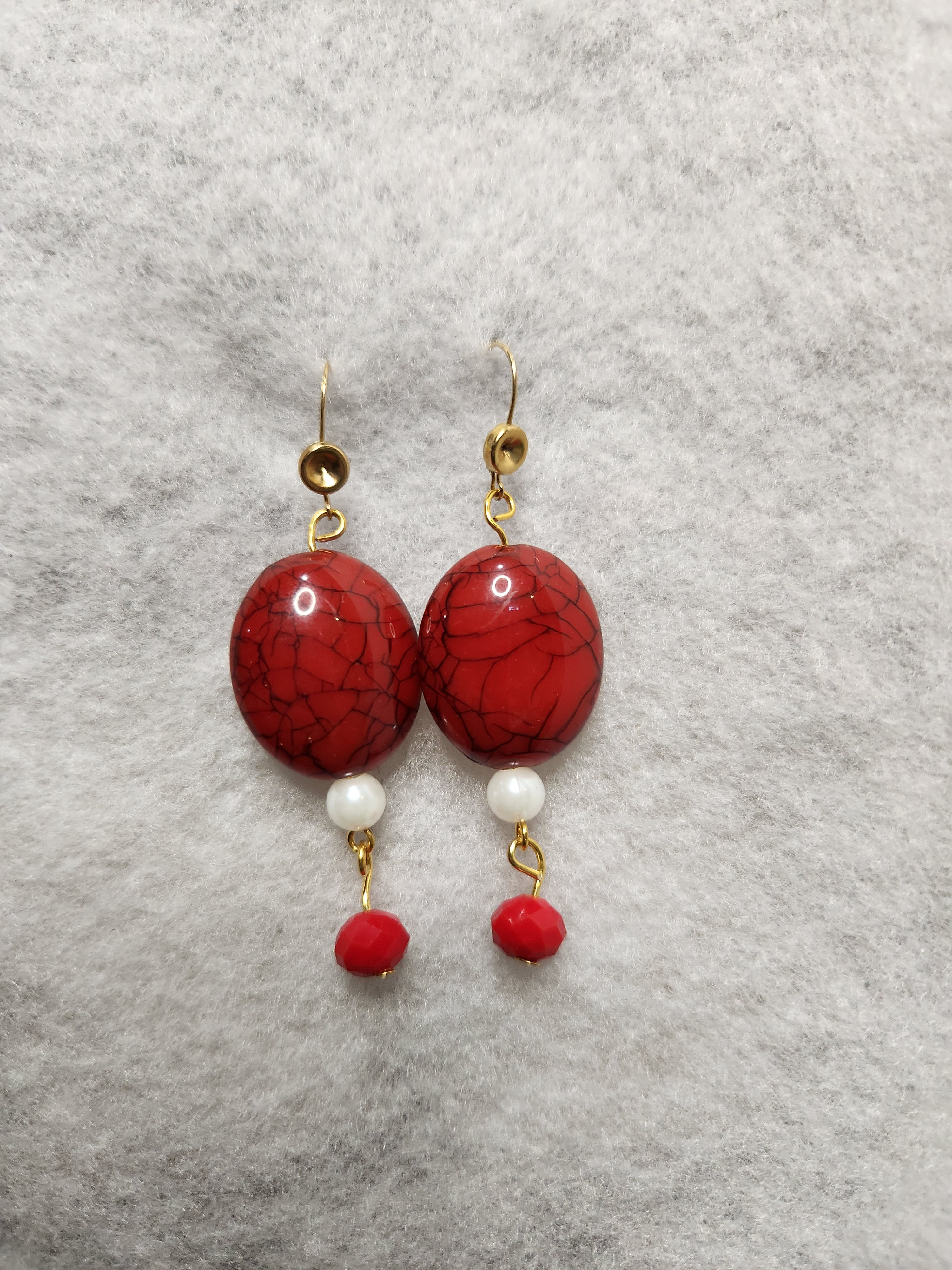 Vintage Red Earrings