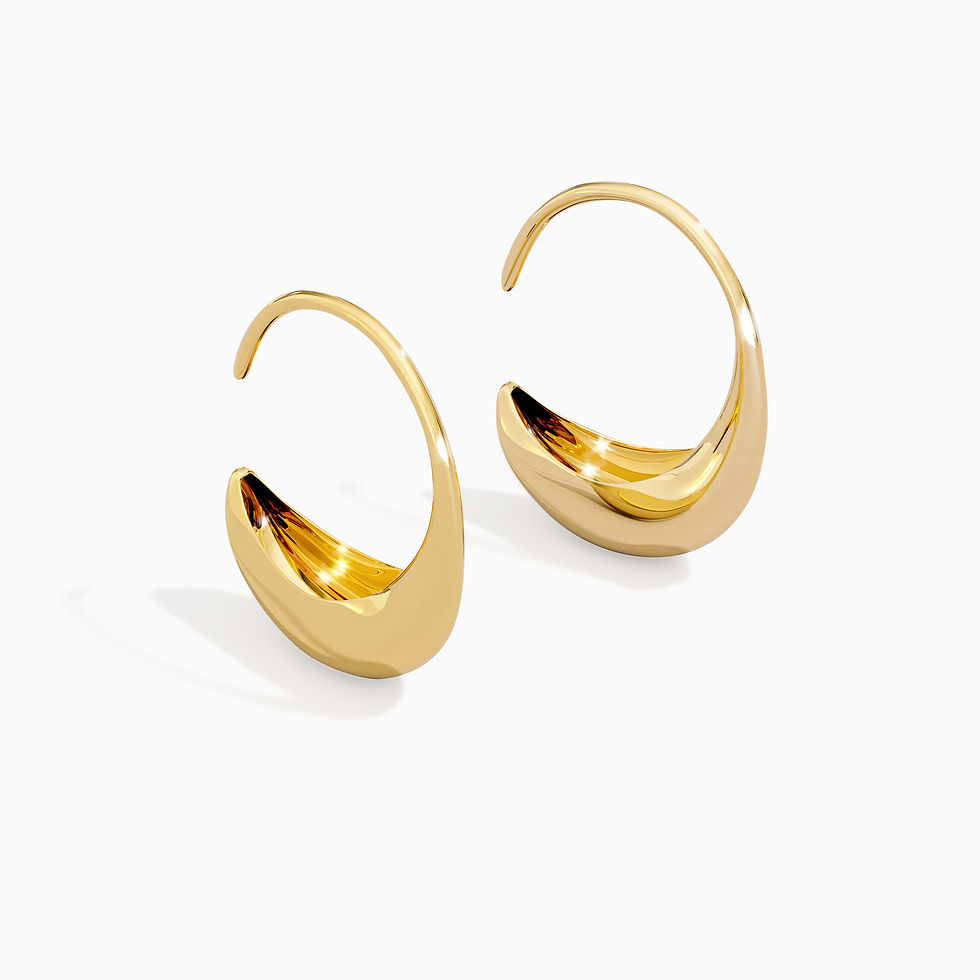 Thumbnail: Aretes Velero chicos en plata vermeil de Anna Sophia.