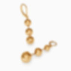 Miniatura: Aretes Astros de Anna Sophia hechos de plata .925 con baño de oro de 18k