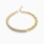 Pulsera Cometa de Anna Sophia de plata vermeil, fabricada con plata .925, baño de oro y zirconias.