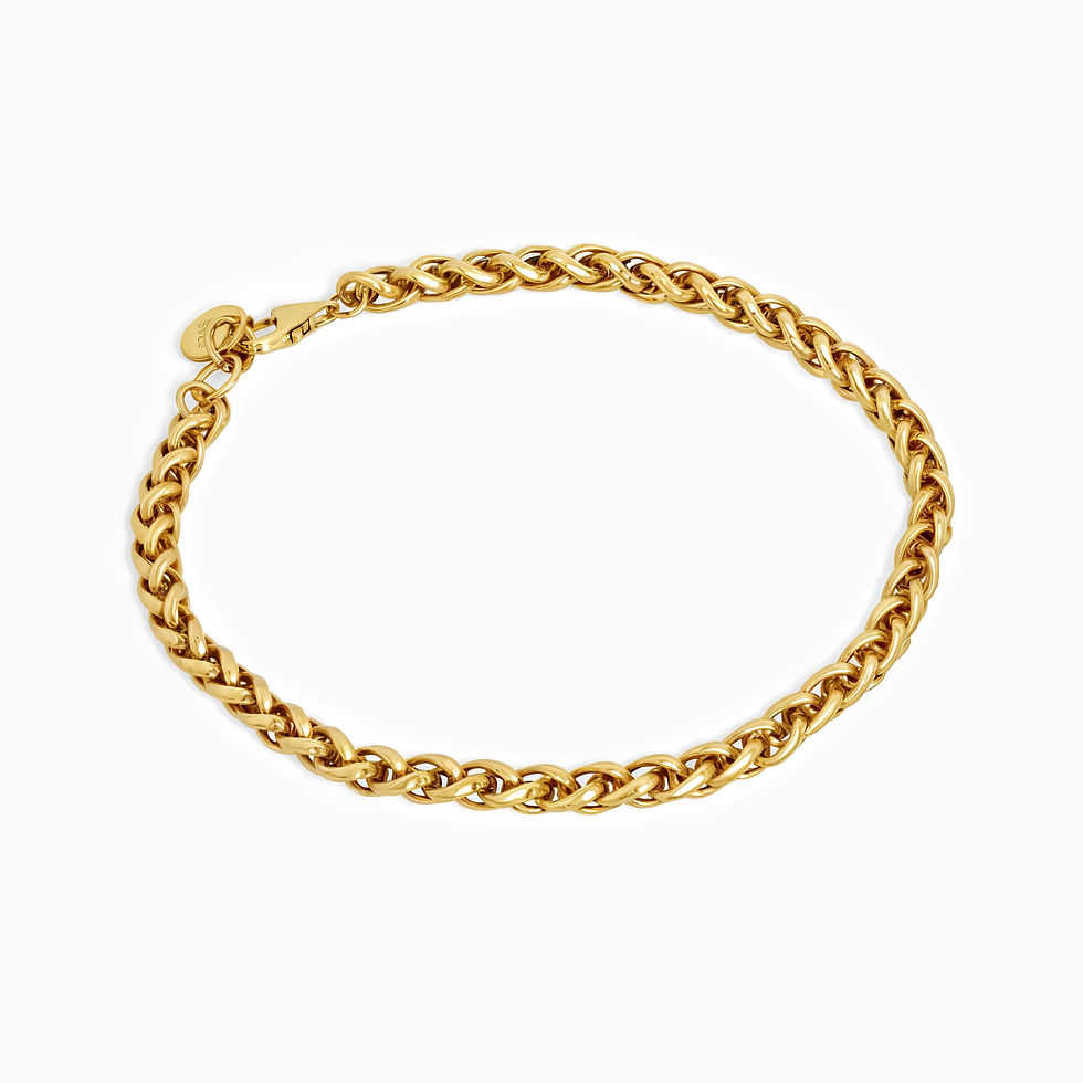 Pulsera Andrómeda de plata vermeil de Anna Sophia fabricada en plata .925 con baño de oro de 18k.