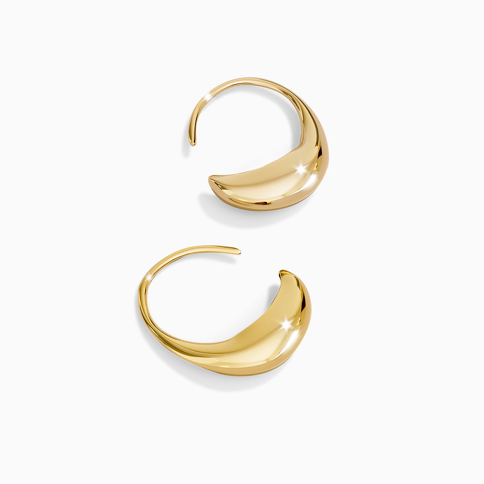 Aretes Velero chicos en plata vermeil de Anna Sophia.