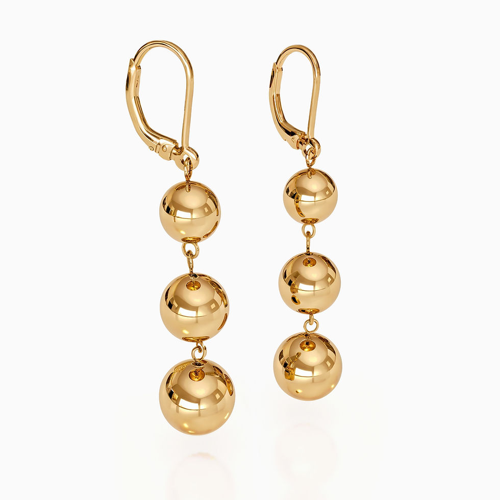 Miniatura: Aretes Astros de Anna Sophia hechos de plata .925 con baño de oro de 18k