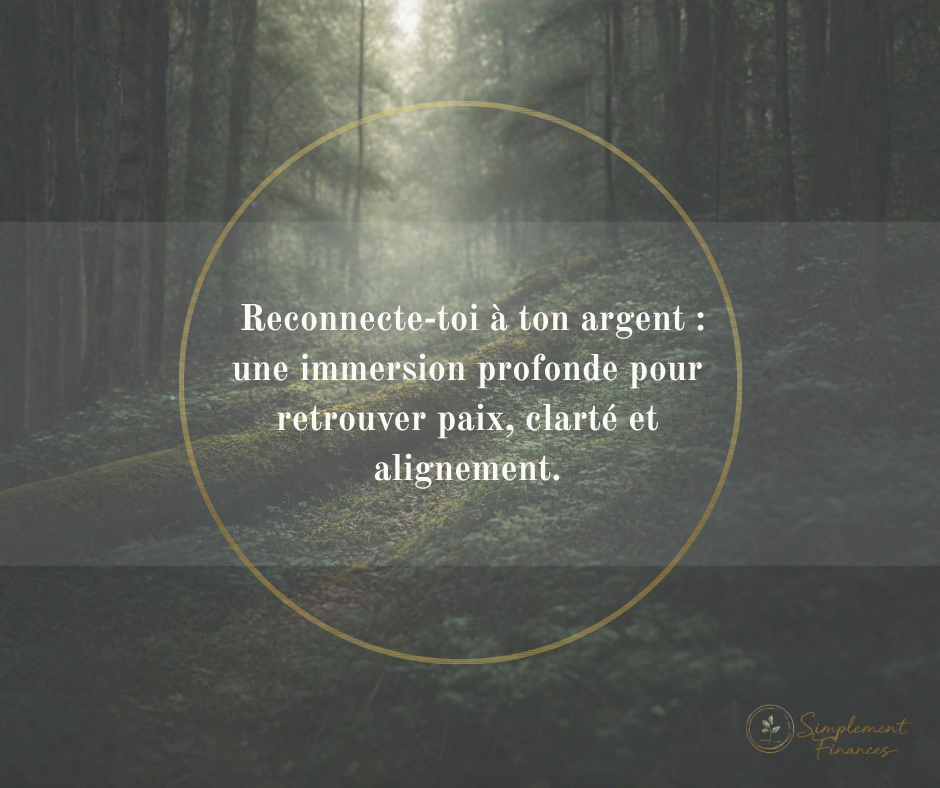 Reconnecte‑toi à ton argent : une immersion profonde pour retrouver paix, clarté et alignement
