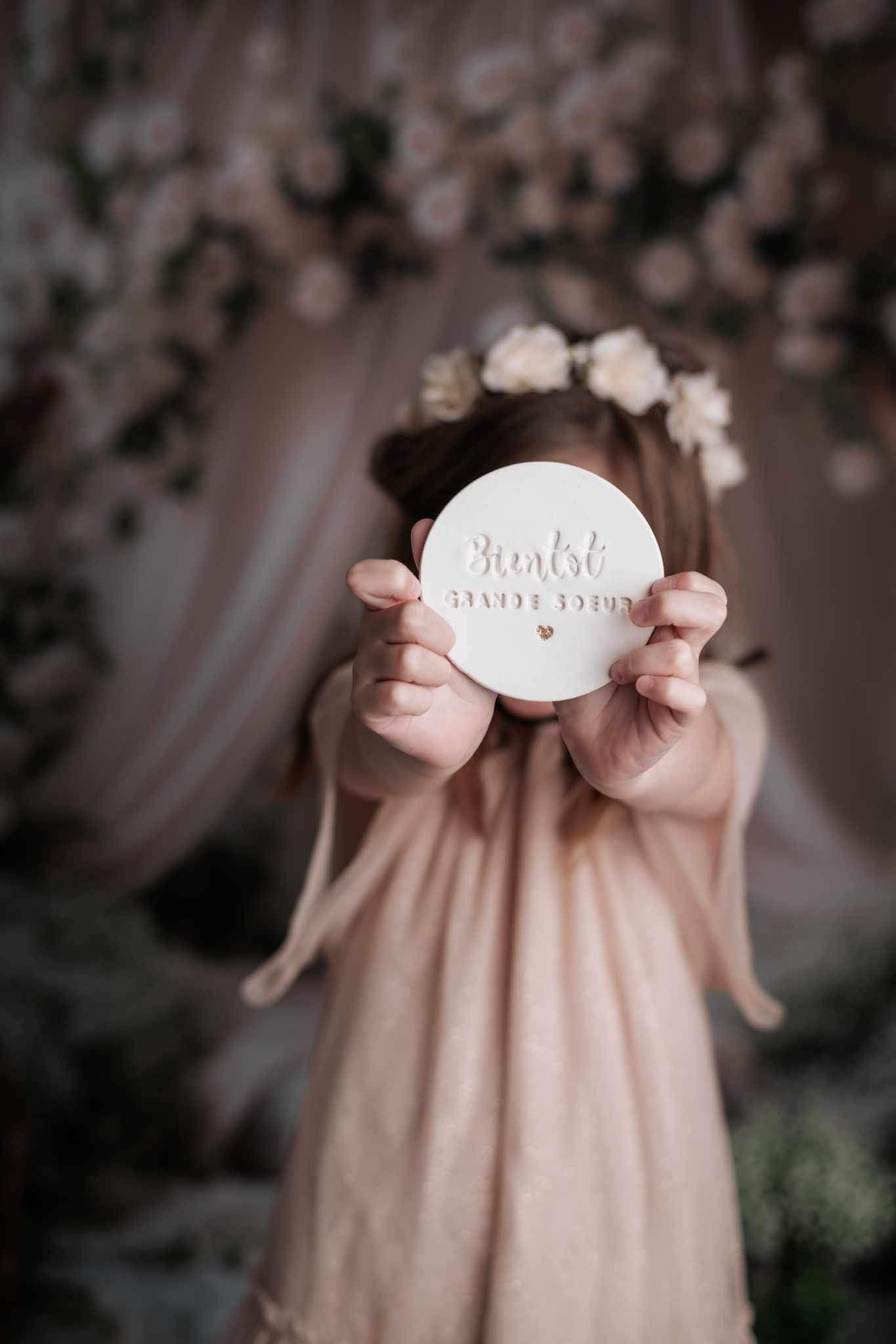 Pancarte annonce - Bientôt grande soeur