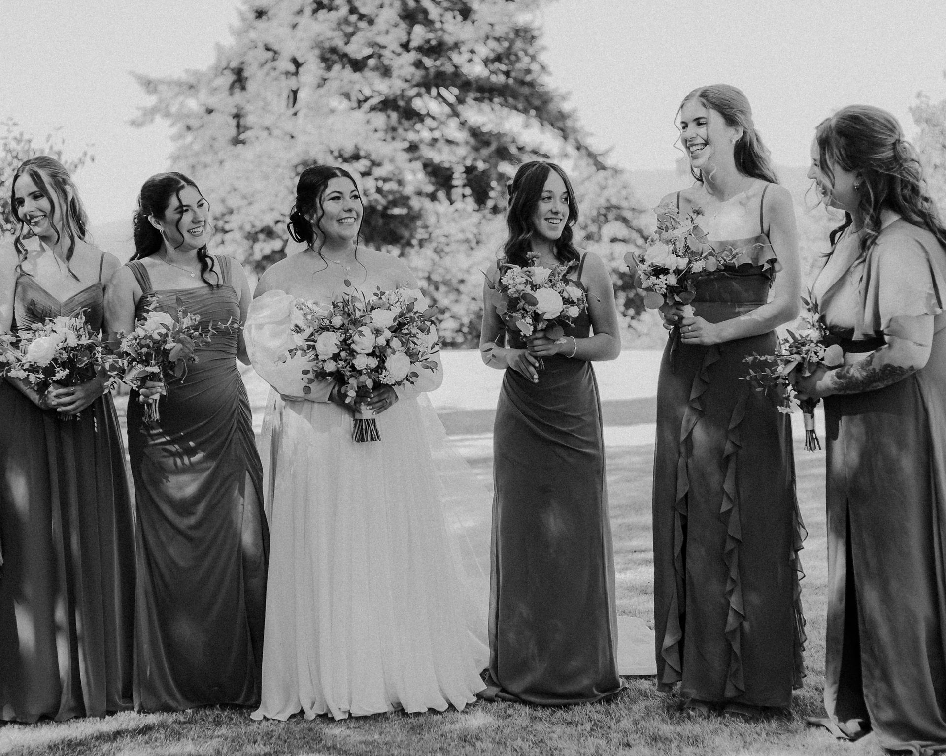 Katerina and Tyler celebrating their Nanoose Bay wedding with beach portraits and reception on Vancouver Island