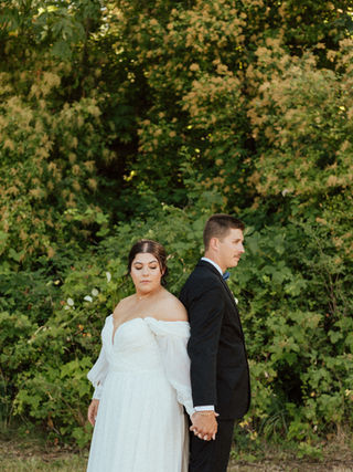 Katerina and Tyler wedding portraits on the beach at Rathtrevor Beach Park in Parksville, Vancouver Island