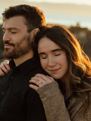 Cholena & John Engagement Session at Ross Bay Pebbles Beach in Victoria BC