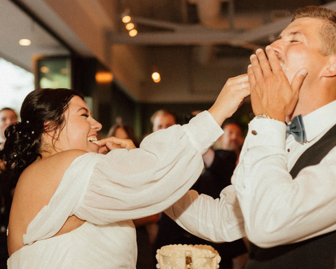 Katerina and Tyler celebrating their Nanoose Bay wedding with beach portraits and reception on Vancouver Island