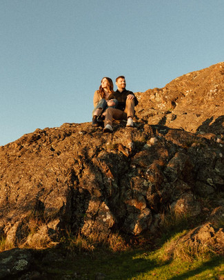 Cholena and John Victoria BC engagement session at Ross Bay Pebbles Beach and Moss Rock Park