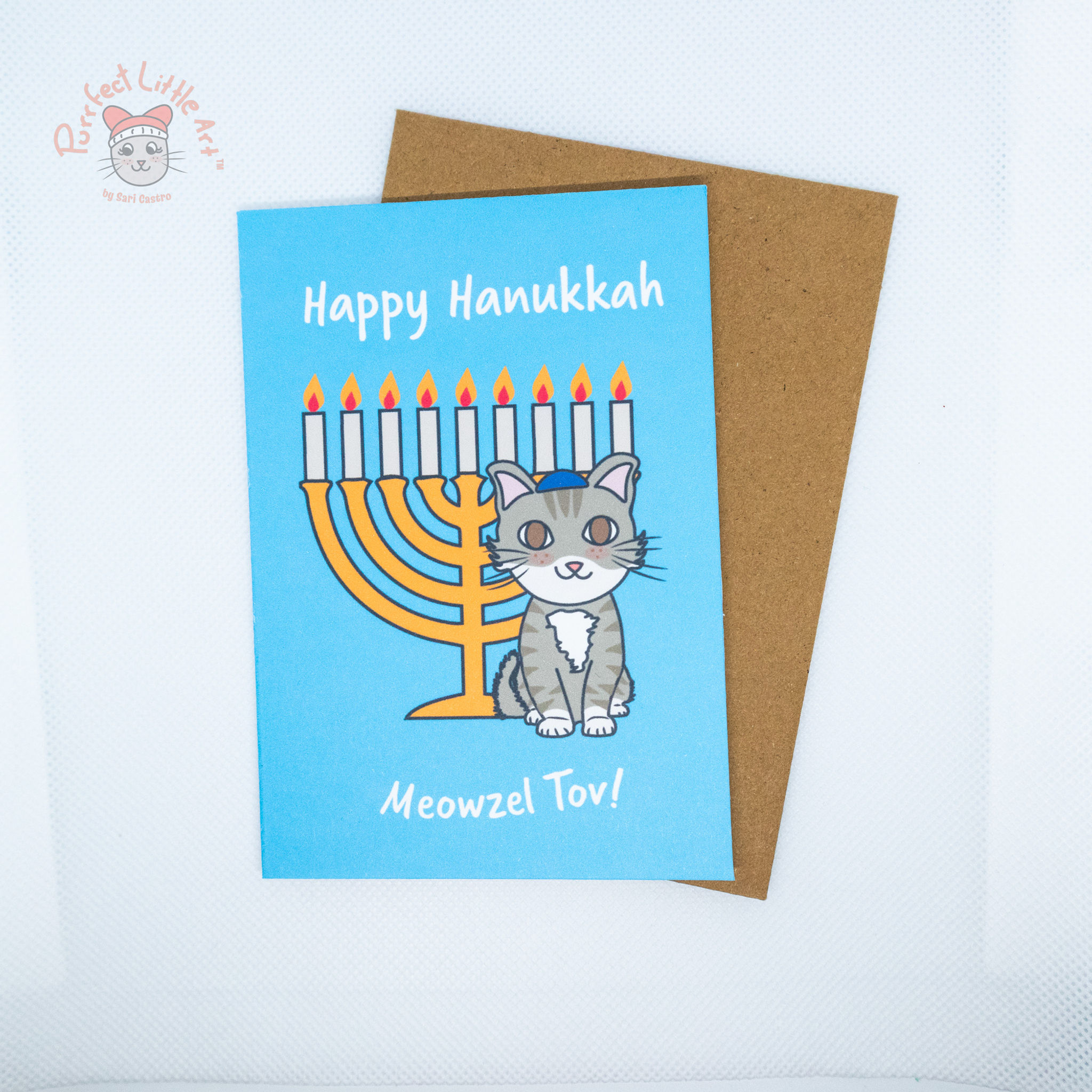 Happy Hanukkah Kitty Card