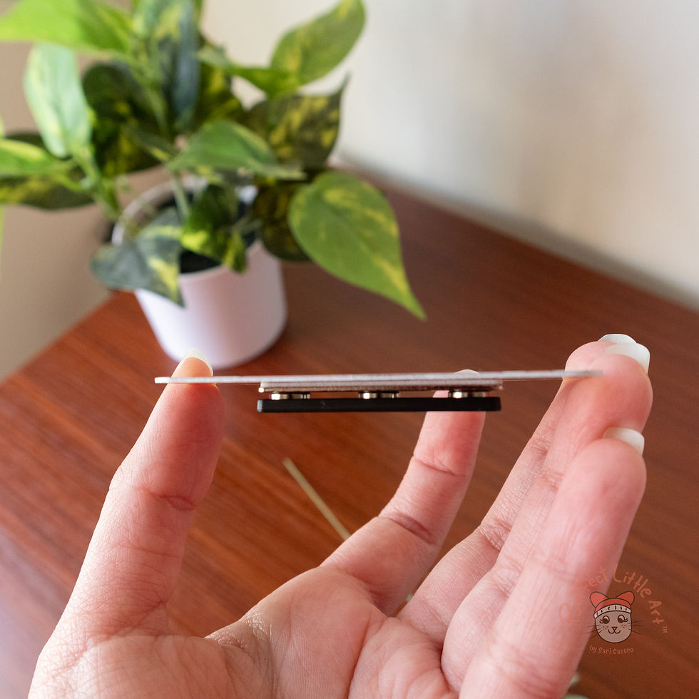 Thumbnail: Side view of magnetic name tag.