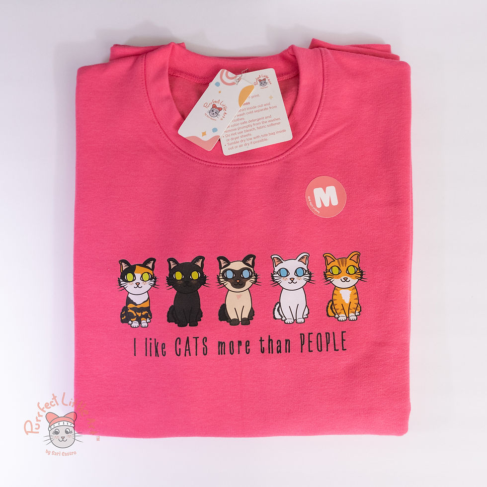 Thumbnail: I like cats more than people - crewneck sweatshirt