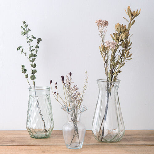 ガラス製 花瓶 まとめて 8点 CRYSTAL GLASS フラワーベース 花器 花瓶 ガラスベース 直径7.5×高さ8cm （ フラワーベース 花びん