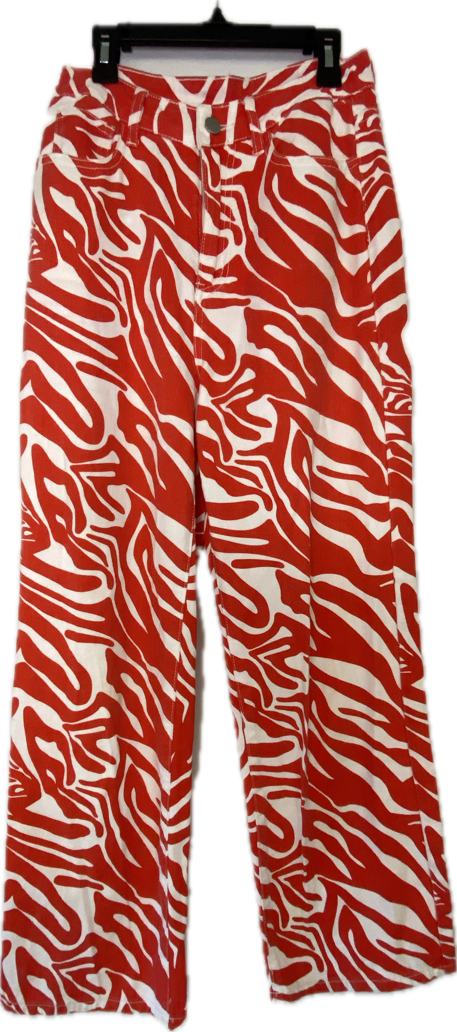 Red/White Zebra Jeans