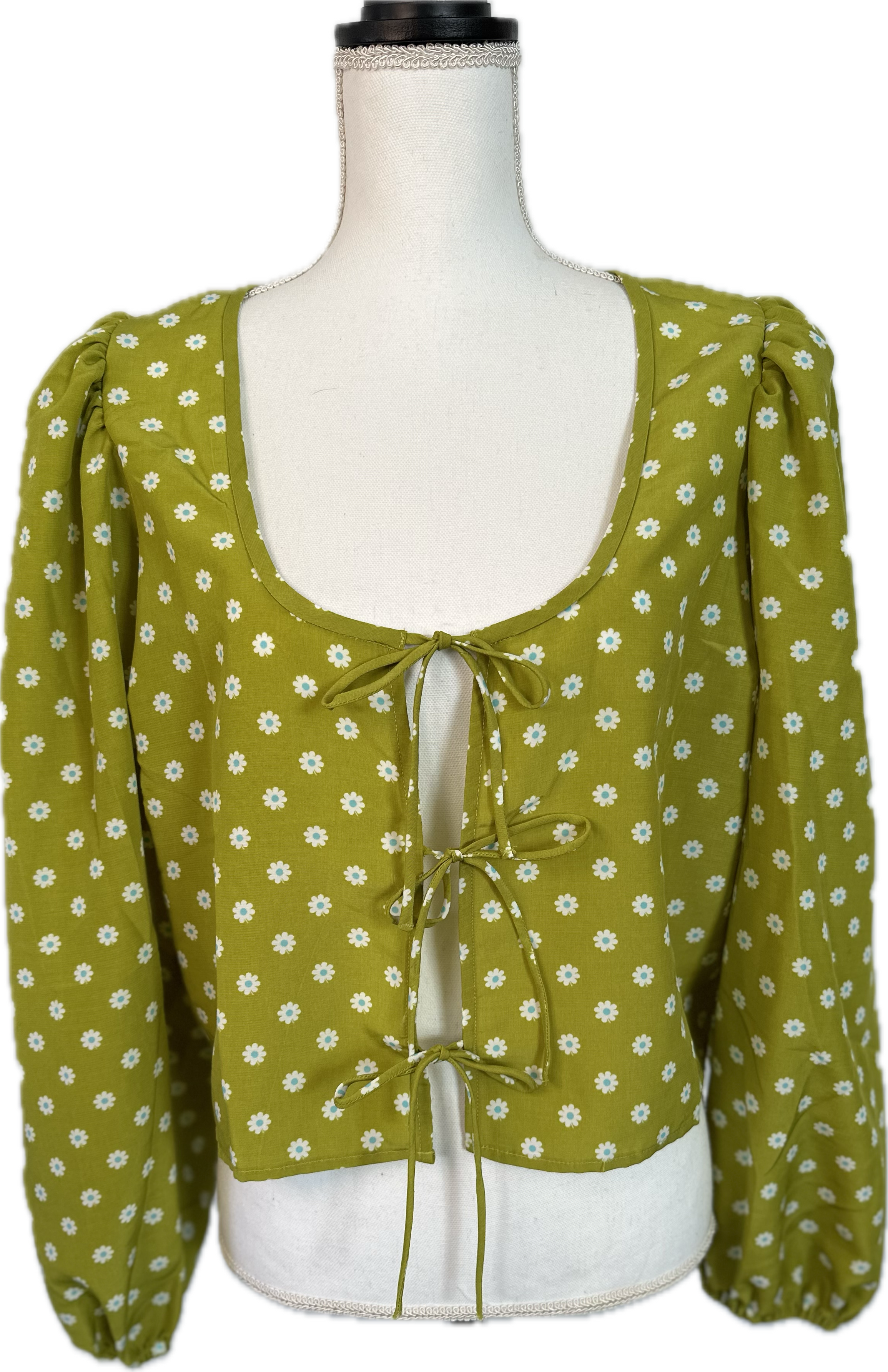 Lime Green with Daisies Levi's Blouse