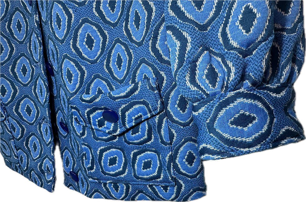 Thumbnail: HANDMADE Blue 70's Button up Jacket