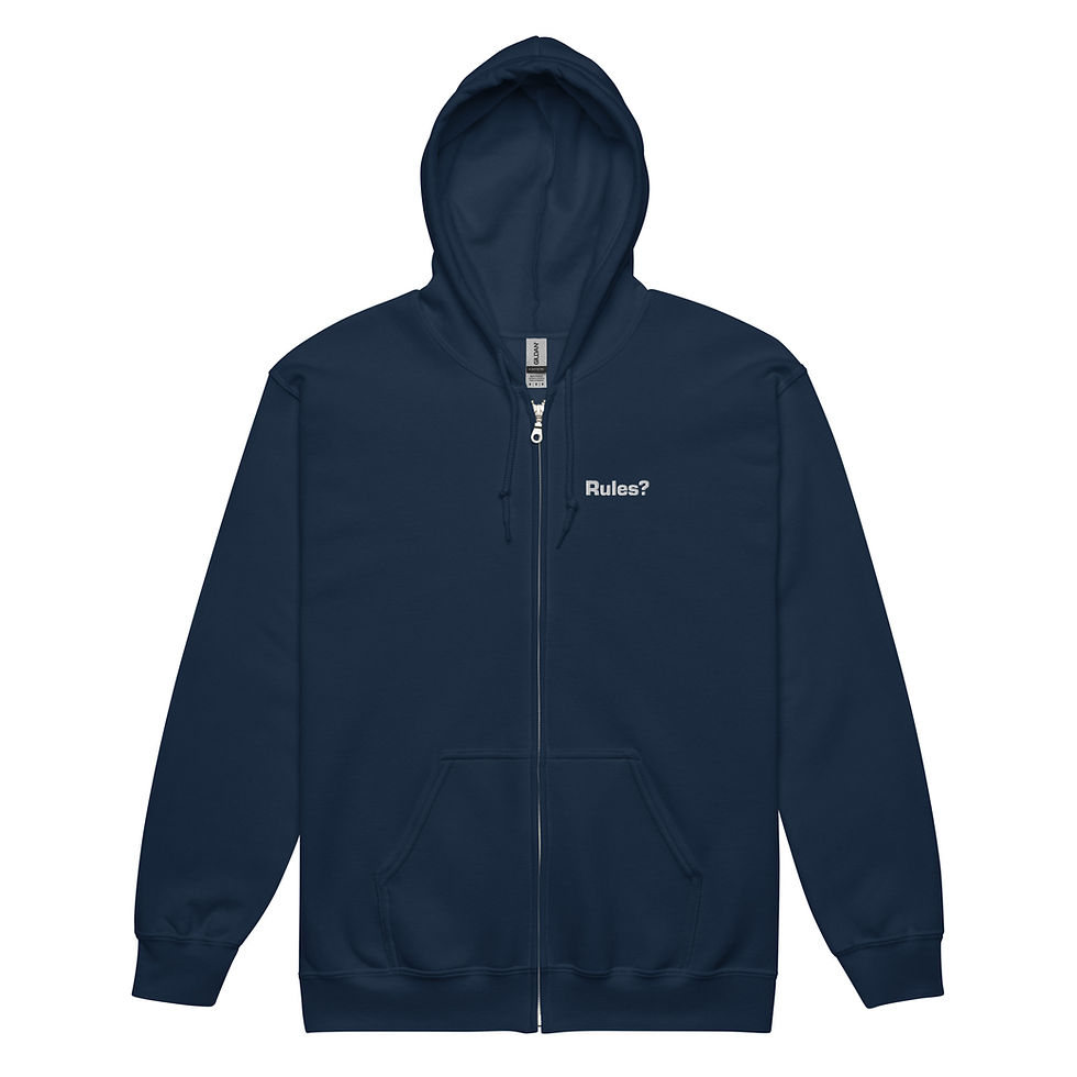 Miniatura: Sudadera unisex con capucha y cremallera de mezcla gruesa. ¿Reglas?