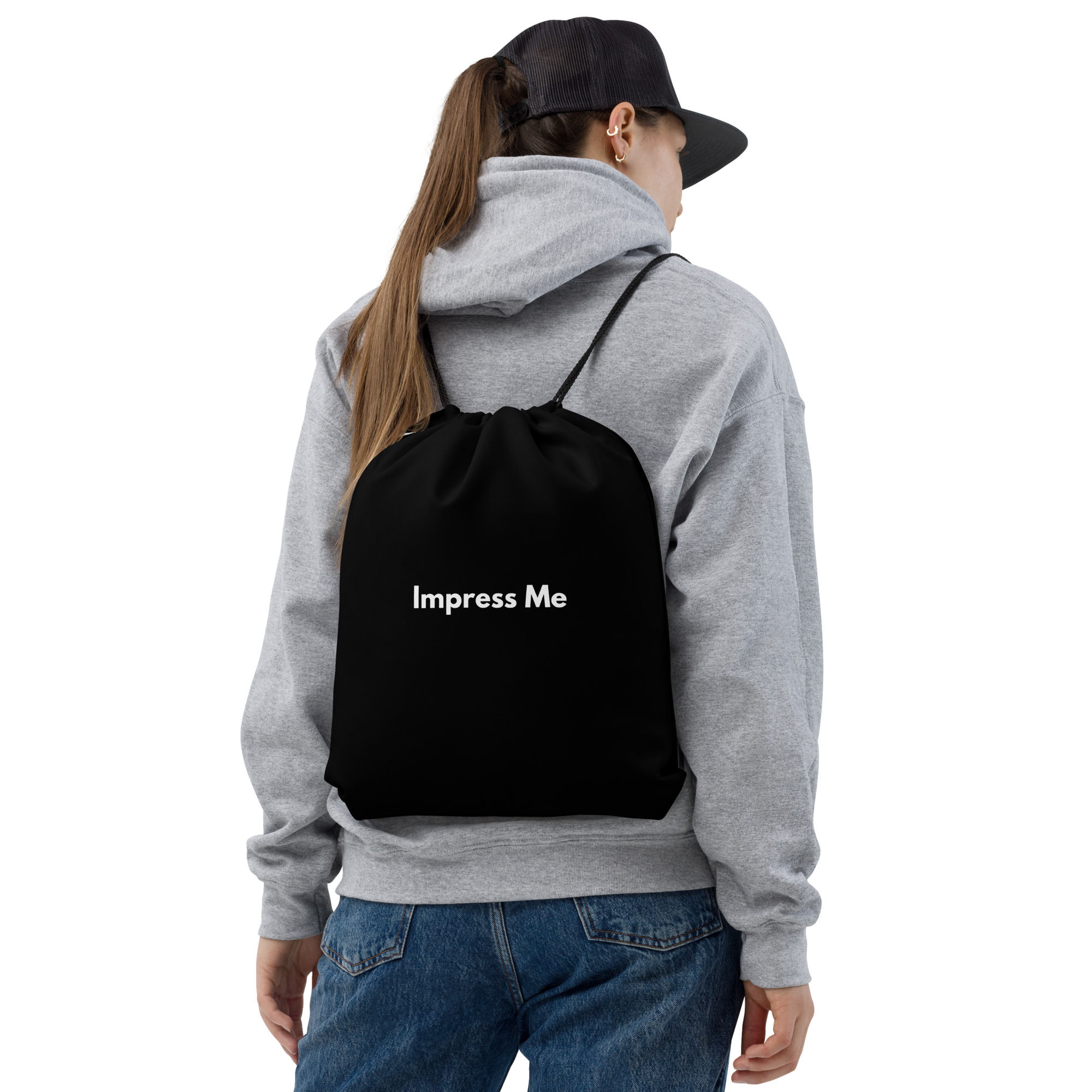 Impress Me Drawstring bag