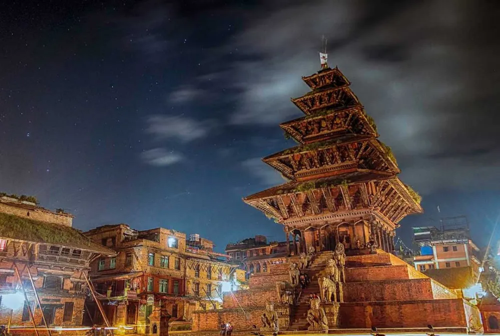 it was the capital of the great Malla Kingdom until the 15th century. Bhaktapur is renowned for its well-preserved medieval architecture and artistic heritage. The city was a flourishing center of trade and the arts during the Malla period, contributing to its rich cultural and historical significance.