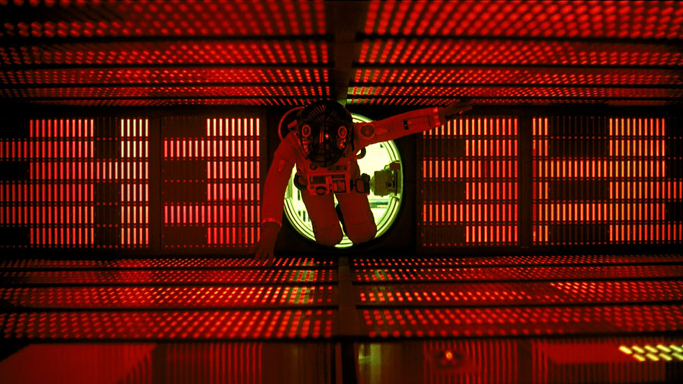 This is depicted through the rotating centrifuge in the Discovery One, allowing the crew to experience gravity-like conditions while in space.