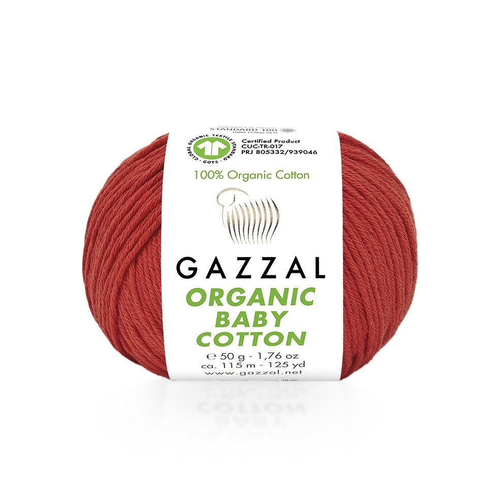 Пряжа Gazzal Organic Baby Cotton 429 Червоний (Газзал Органік)