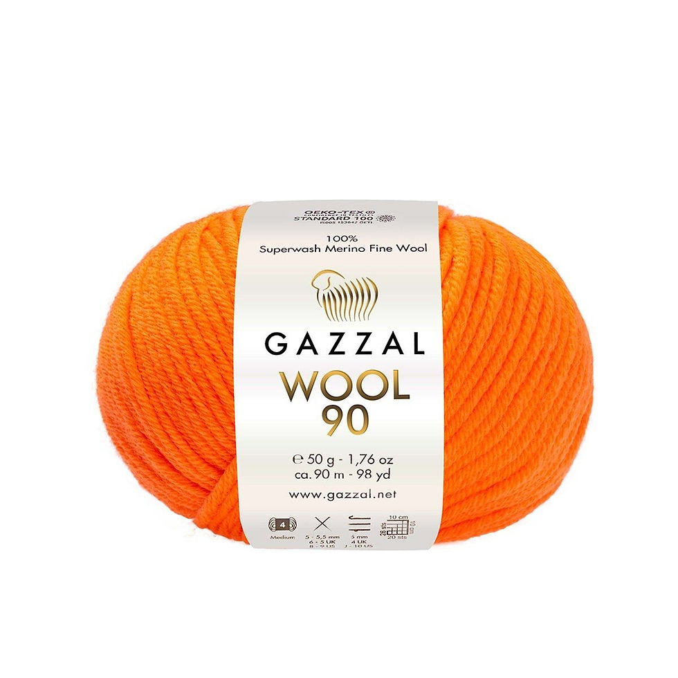 Пряжа з мериноса Gazzal Wool 90 3692