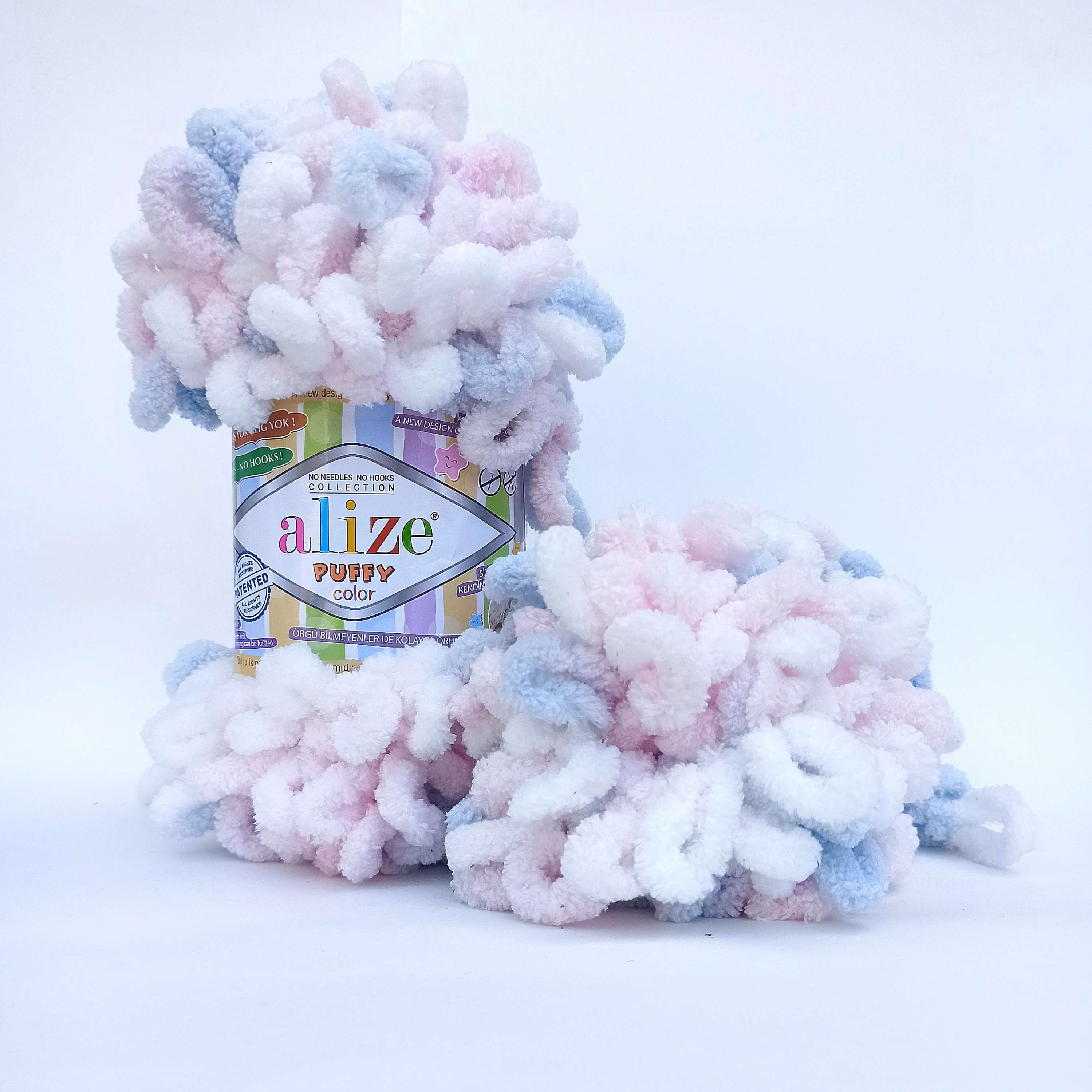  Alize Puffy Color 5864  (Ализе Пуффи Колор) пряжа плюшева з петлями