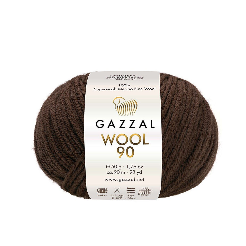 Пряжа з мериноса Gazzal Wool 90 3662