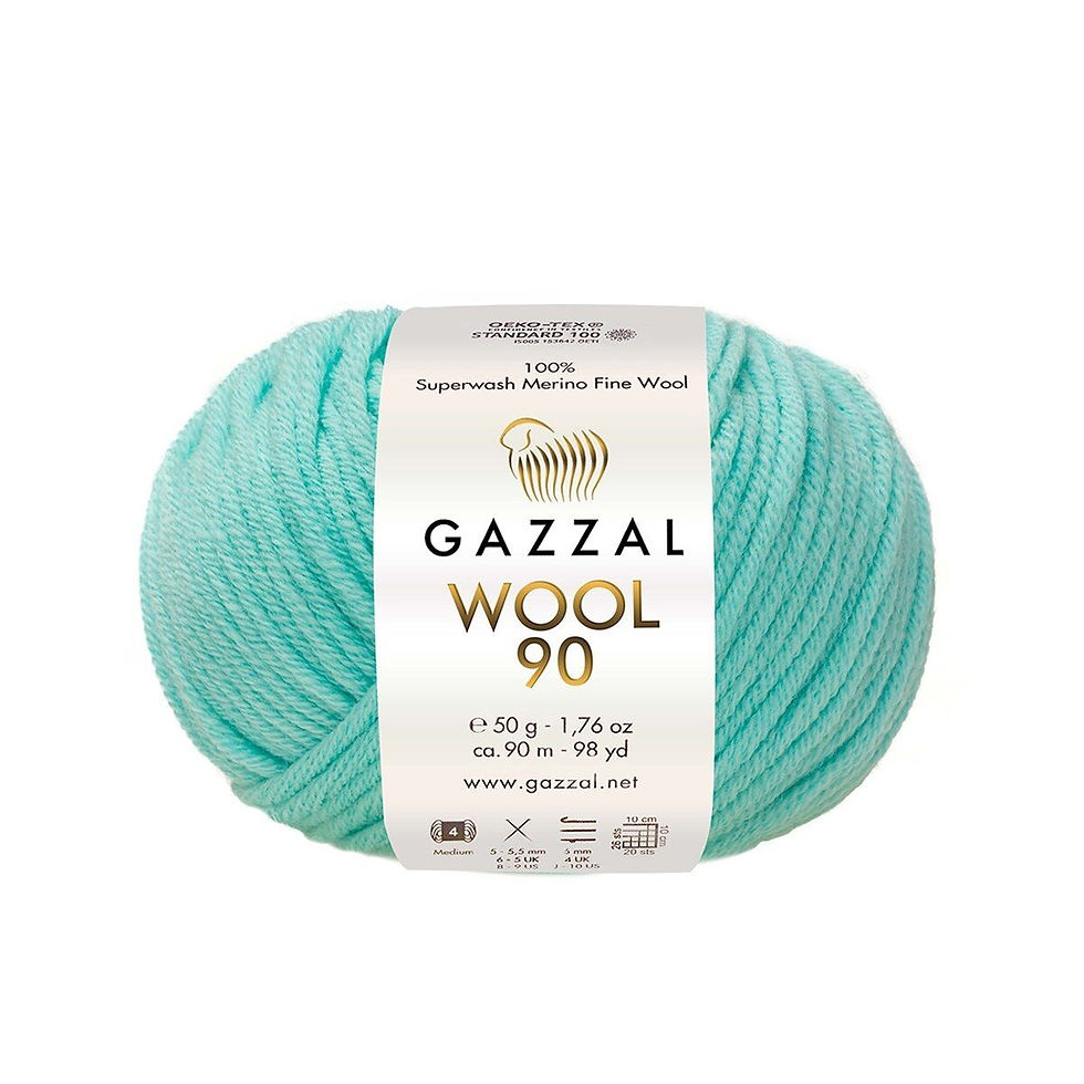Пряжа з мериноса Gazzal Wool 90 3686