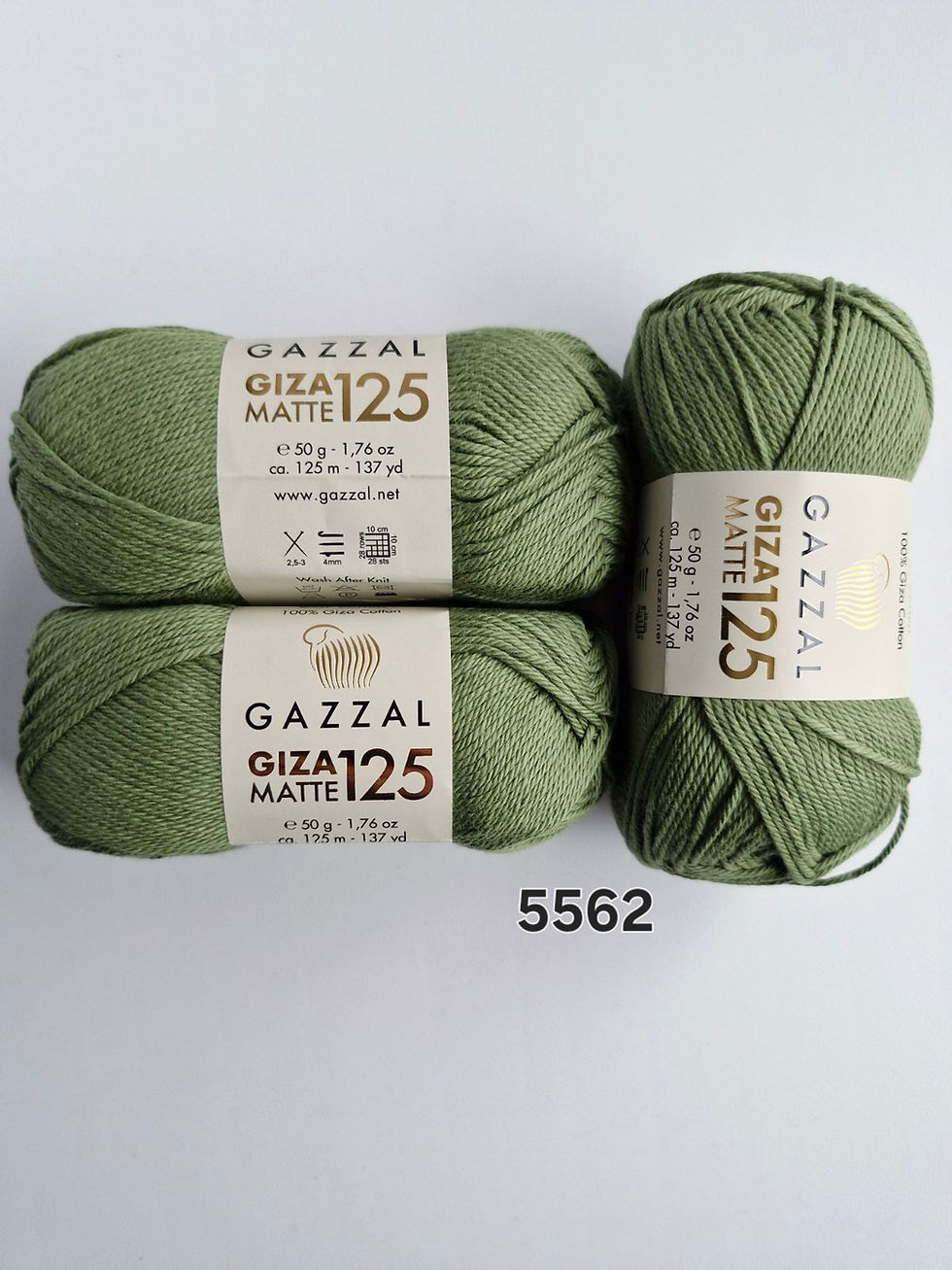 Пряжа Gazzal Giza Matte 5562