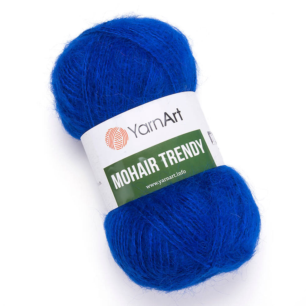 Пряжа YarnArt Mohair Trendy 128 Синій (Мохер Тренді)
