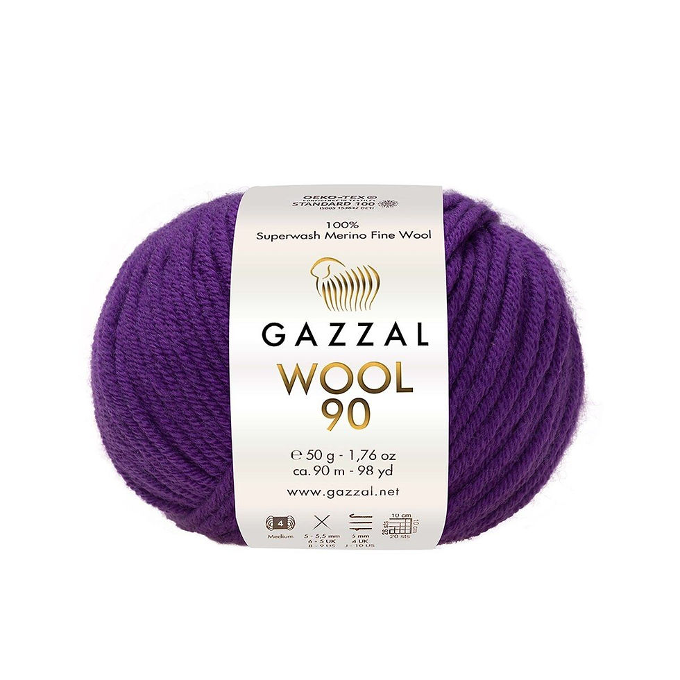 Пряжа з мериноса Gazzal Wool 90 3685